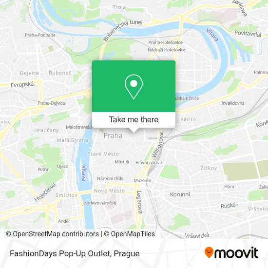 FashionDays Pop-Up Outlet map