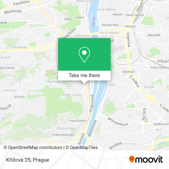 Křížová 25 map