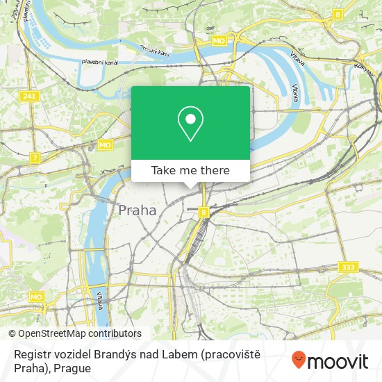 Registr vozidel Brandýs nad Labem (pracoviště Praha) map