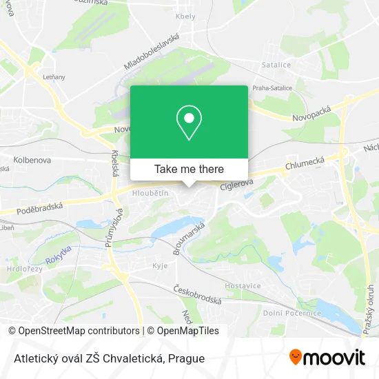 Карта Atletický ovál ZŠ Chvaletická