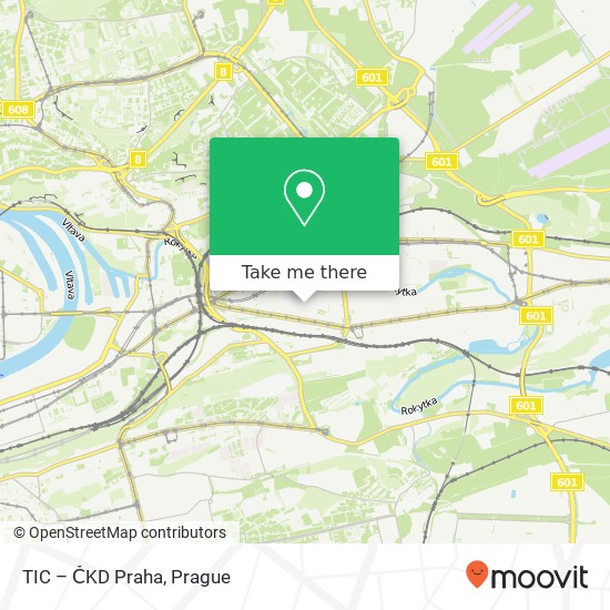 TIC – ČKD Praha map