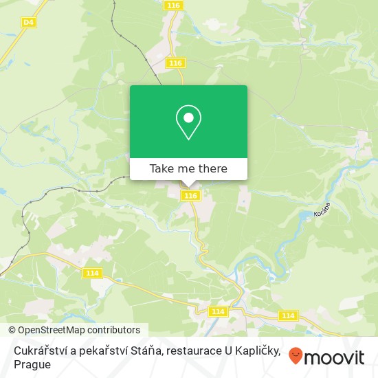 Cukrářství a pekařství Stáňa, restaurace U Kapličky, 262 03 Malá Hraštice map