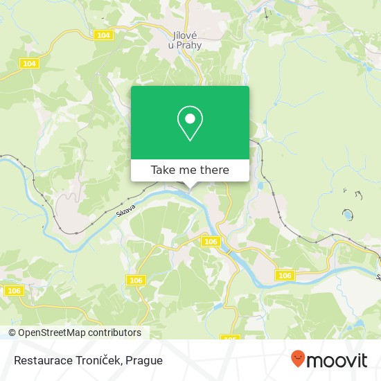 Restaurace Troníček, Žampach 254 01 Jílové u Prahy map