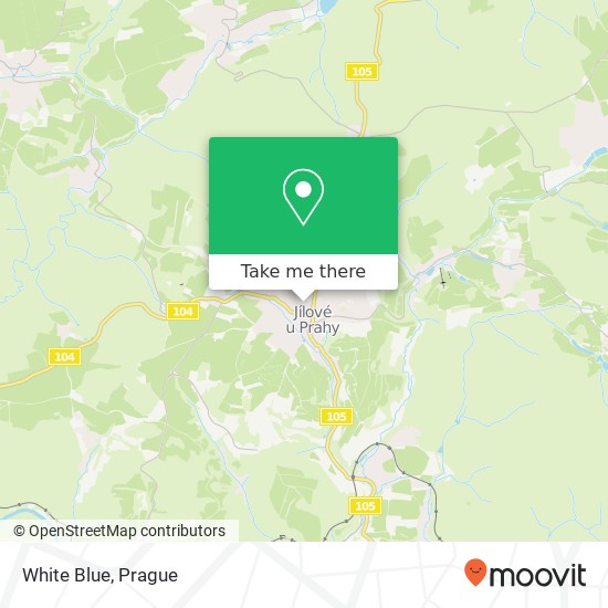 White Blue, Rudných dolů 254 01 Jílové u Prahy map