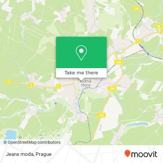 Карта Jeans moda, Husova Kutná Hora
