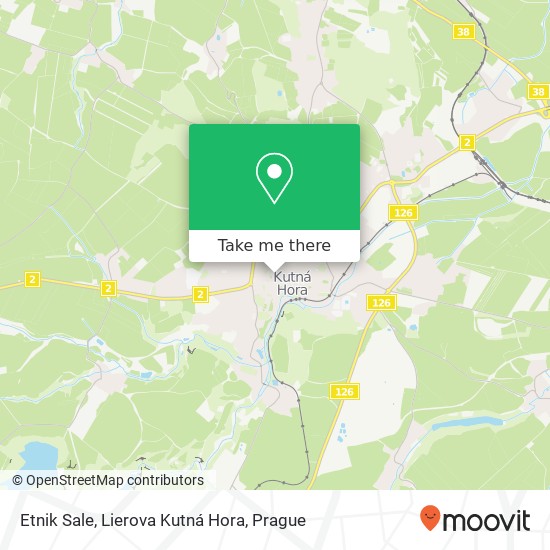 Карта Etnik Sale, Lierova Kutná Hora