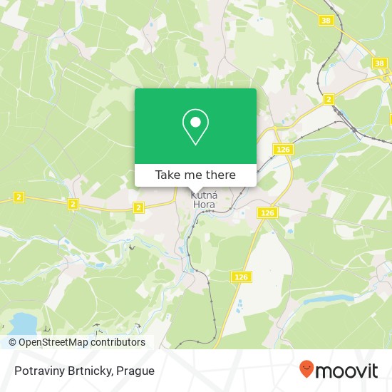 Potraviny Brtnicky, Husova Kutná Hora map