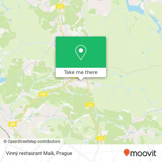 Карта Vinný restaurant Maik, Na Výsluní 251 64 Struhařov