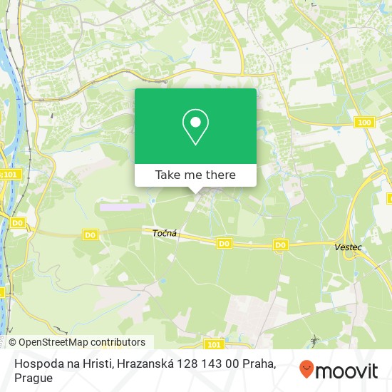 Hospoda na Hristi, Hrazanská 128 143 00 Praha map