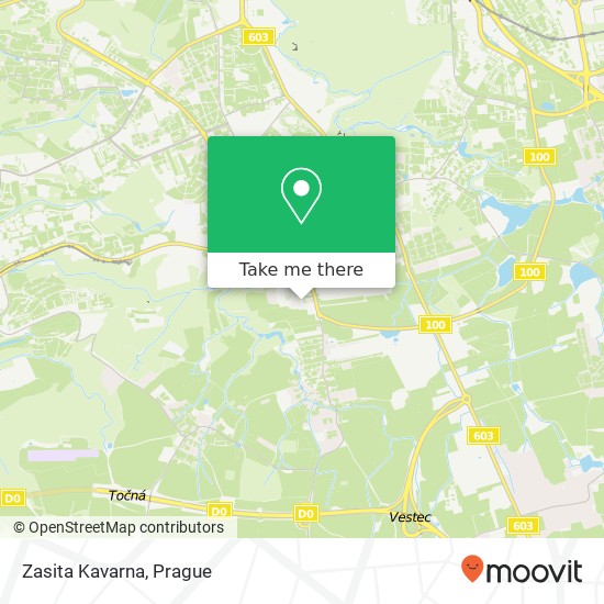 Zasita Kavarna, Na Okruhu 488 / 27 142 00 Praha map