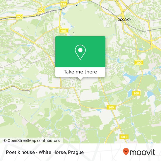 Poetik house - White Horse, Na Domovině 687 / 8 142 00 Praha map