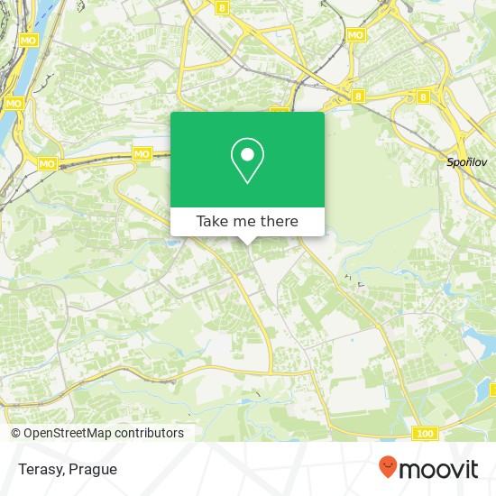 Карта Terasy, Štúrova 6 142 00 Praha