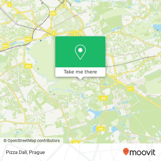 Карта Pizza Dalí, Jana Růžičky 2 148 00 Praha