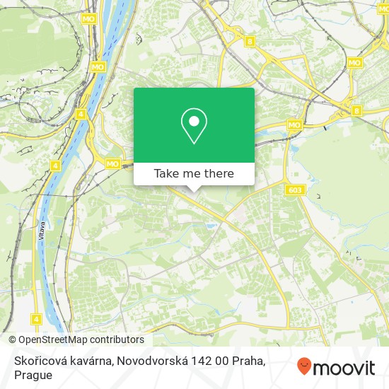 Карта Skořicová kavárna, Novodvorská 142 00 Praha