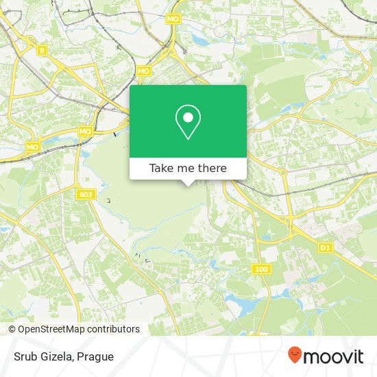 Карта Srub Gizela, Na Ovčíně 148 00 Praha