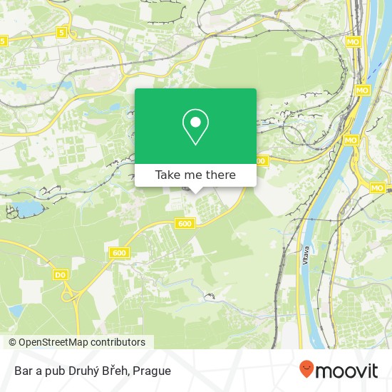Карта Bar a pub Druhý Břeh, V Remízku 154 00 Praha