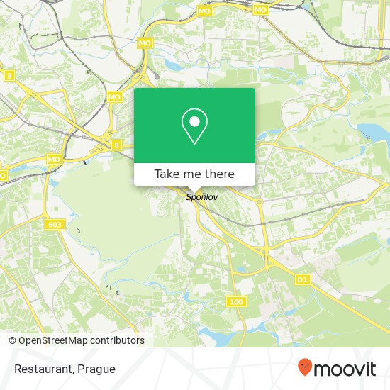 Карта Restaurant, 148 00 Praha