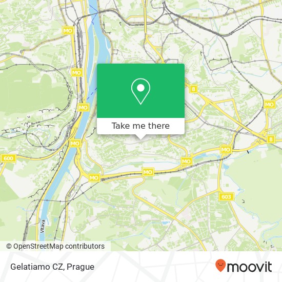Карта Gelatiamo CZ, Zelený pruh 1560 / 99 147 00 Praha