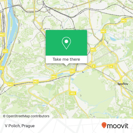 Карта V Polich, V Polích 140 00 Praha