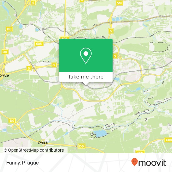 Карта Fanny, Mukařovského 7 155 00 Praha