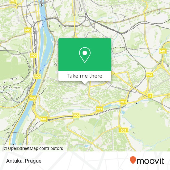 Карта Antuka, Jeremenkova 106 140 00 Praha