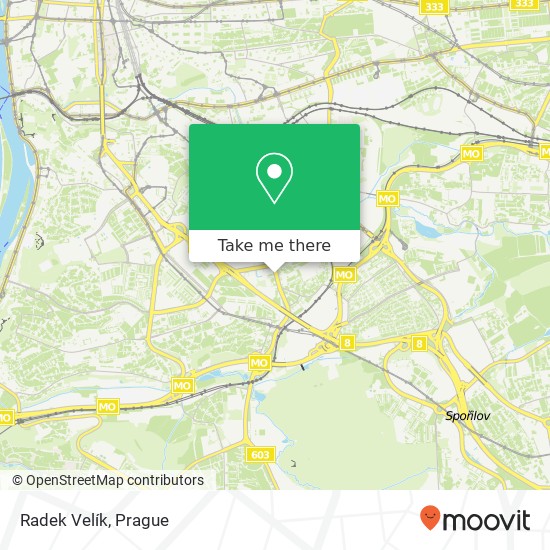 Карта Radek Velík, Michelská 1027 / 66 141 00 Praha