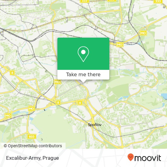 Карта Excalibur-Army, Hlavní 108 141 00 Praha