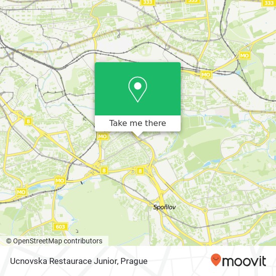 Ucnovska Restaurace Junior, Spořilovská 141 00 Praha map