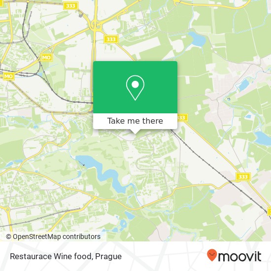Карта Restaurace Wine food, U Golfu 565 109 00 Praha