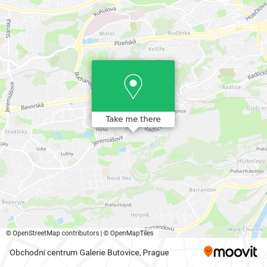 Карта Obchodní centrum Galerie Butovice