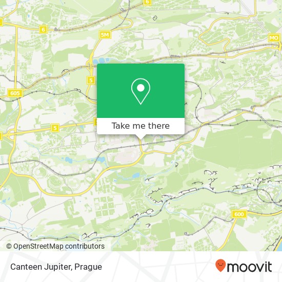 Карта Canteen Jupiter, Bucharova 2641 / 14 158 00 Praha