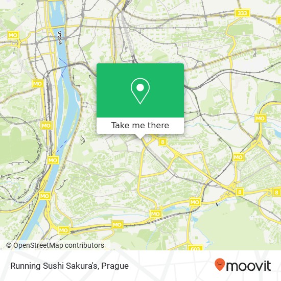Карта Running Sushi Sakura's, Na Pankráci 1727 / 86 140 00 Praha
