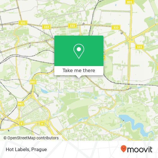 Карта Hot Labels, Topolová 16 106 00 Praha