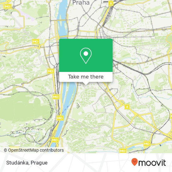 Карта Studánka, Sinkulova 20 147 00 Praha