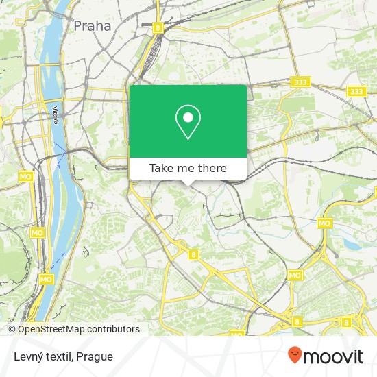 Карта Levný textil, V Podluží 7 140 00 Praha