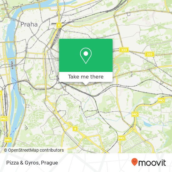Карта Pizza & Gyros, Vršovická 896 / 32 101 00 Praha