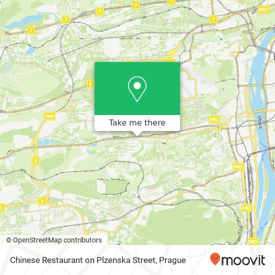 Карта Chinese Restaurant on Plzenska Street, Plzeňská 434 / 193 150 00 Praha