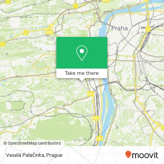 Карта Veselá Palačinka, U Santošky 944 / 16 150 00 Praha