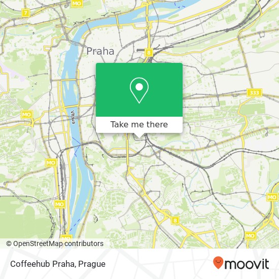 Карта Coffeehub Praha, Bělehradská 1909 / 34 120 00 Praha