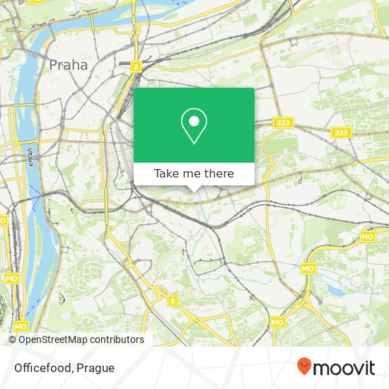 Карта Officefood, Petrohradská 101 00 Praha