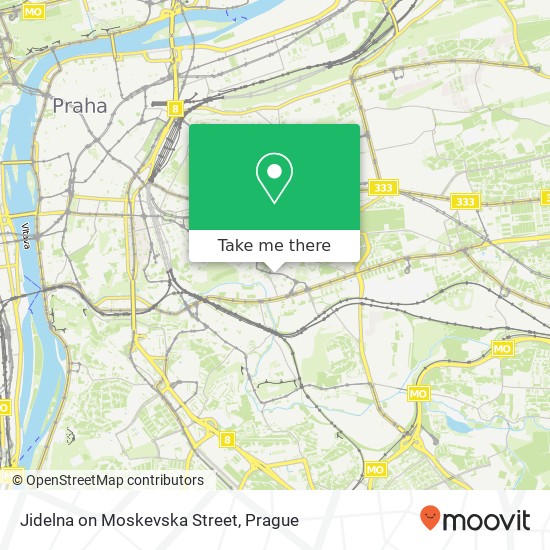 Jidelna on Moskevska Street, Moskevská 450 / 38 101 00 Praha map