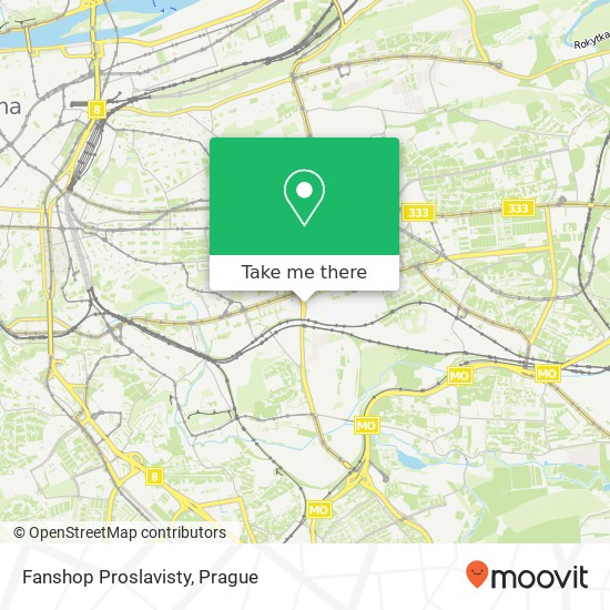 Fanshop Proslavisty, U Slavie 100 00 Praha map