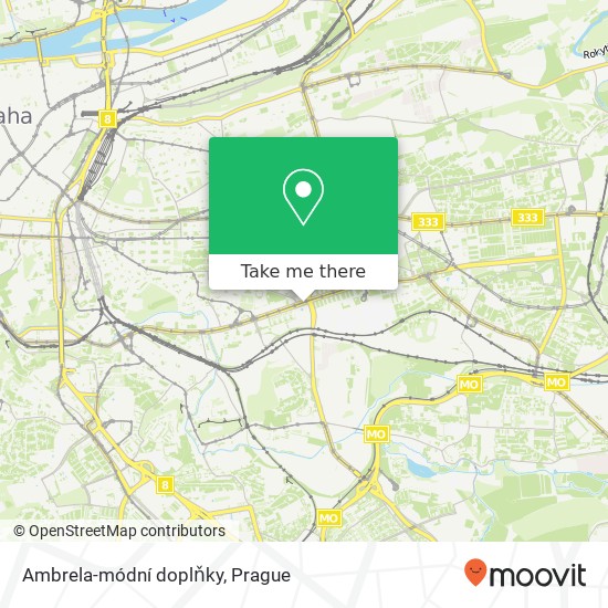 Ambrela-módní doplňky, Vršovická 100 00 Praha map