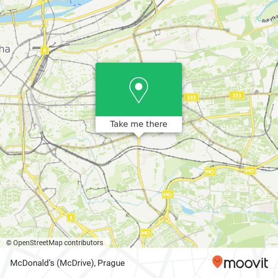 McDonald's (McDrive), U Slavie 100 00 Praha map