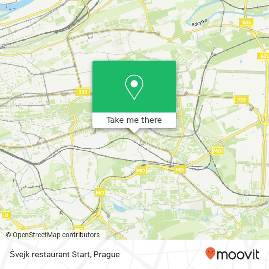 Švejk restaurant Start, Průběžná 28 100 00 Praha map