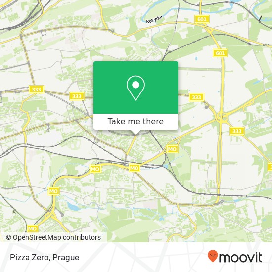 Карта Pizza Zero, Na Padesátém 100 00 Praha