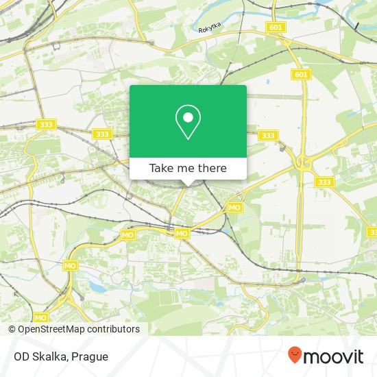 Карта OD Skalka, Rubensova 2 100 00 Praha
