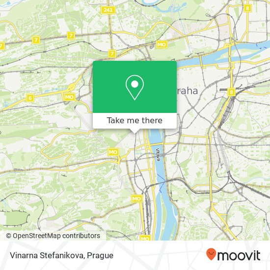 Карта Vinarna Stefanikova, Štefánikova 9 / 55 150 00 Praha