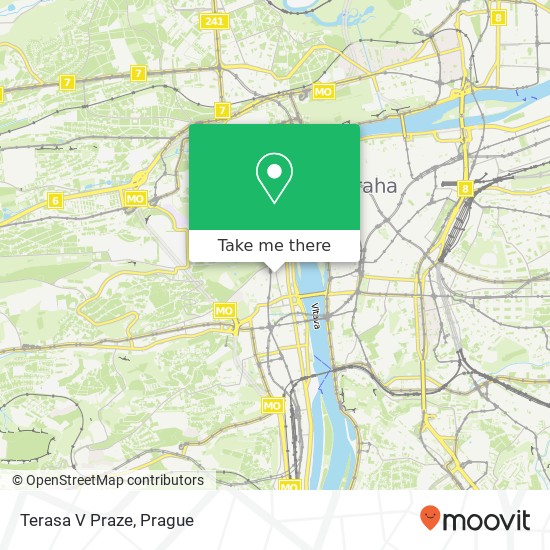 Карта Terasa V Praze, Elišky Peškové 197 / 11 150 00 Praha