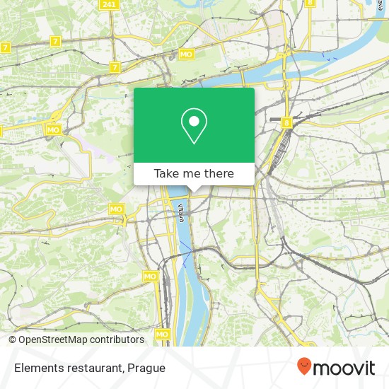 Карта Elements restaurant, Dittrichova 1773 / 25 120 00 Praha